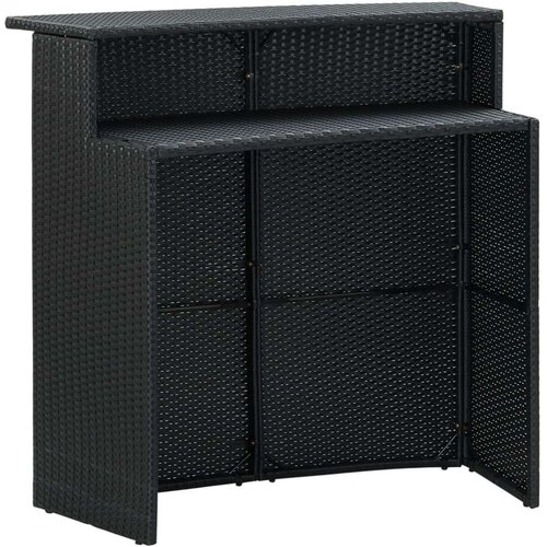 Poli vrtni barski stol crni 120 x 55 x 110 cm od poliratana Slike