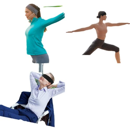 INF Komplet 2 naglavnih trakov za šport, fitnes in tek, (21297346) Cene