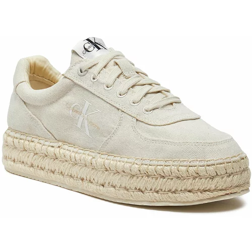 Calvin Klein Jeans Espadrile Espadrille Sneaker Cs Btw YW0YW01437 Creamy White/Bright White 0F9