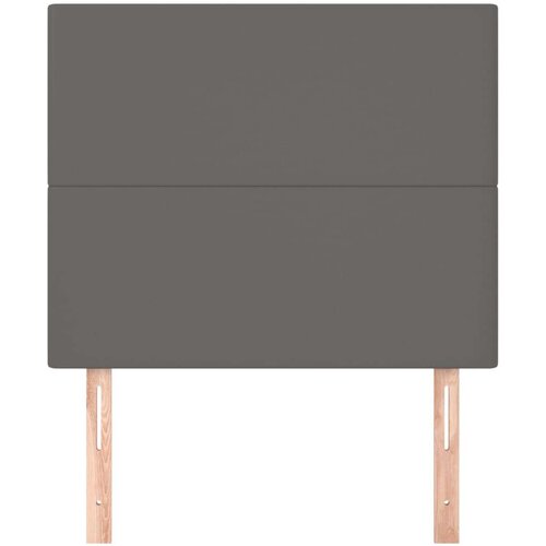  Uzglavlja 2 kom siva 100x5x78/88 cm od umjetne kože Slike