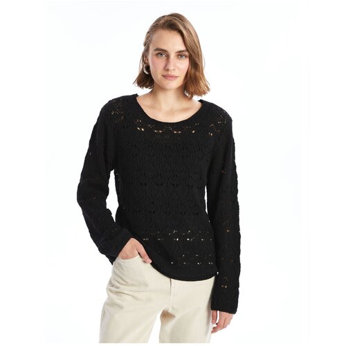 LC Waikiki Crew Neck Openwork Long Sleeve Women's Knitwear Sweater Slike