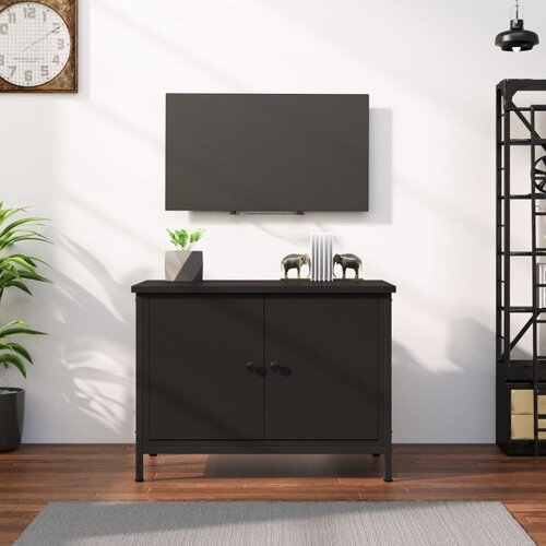 VidaXL TV ormarić s vratima crni 100x35 5x45 cm od konstruiranog drva Slike