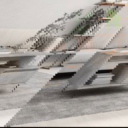 vidaXL Klubska mizica betonsko siva 90x49x45 cm inženirski les Cene