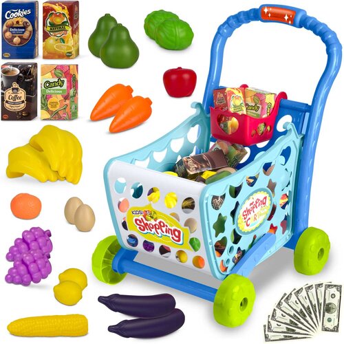 Ricokids Blue Shopping Cart for Kids - Fun and Educational Toy, (21738552) Slike