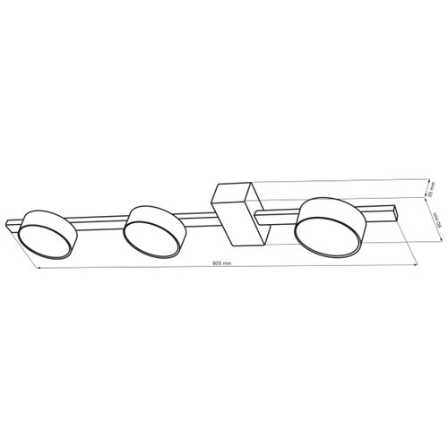  LED stropna svetiljka JOY 3xGX53/6W/230V crna Slike