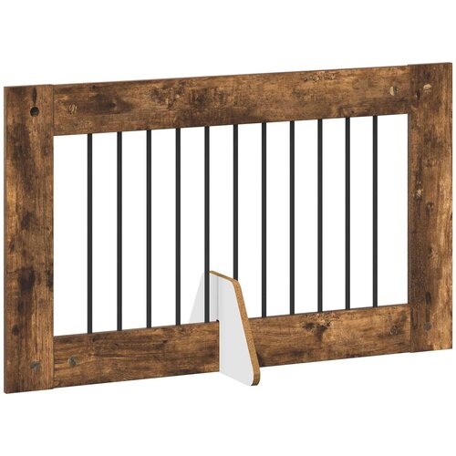  Vrata za pse s postoljem 2 pcs Dimljeni hrast 100 x 60 cm Slike