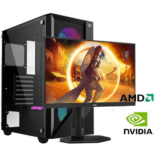  računar Ryzen 5 5500, 16GB, 512GB, RTX 3060 12GB i AOC 24G4XE 23.8",180Hz, 0,5ms Cijene