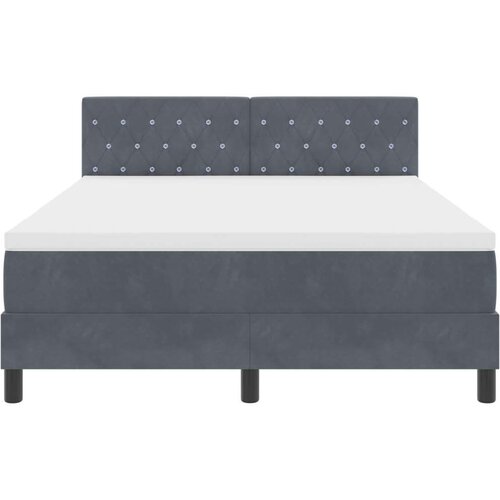 VidaXL box spring krevet s madracem tamno siva 140x190 cm bar&amp;scaron;un Slike
