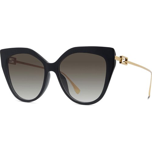 Fendi Baguette Brown Cat Eye Sunglasses ONE SIZE (57) Črna/Rjava Slike