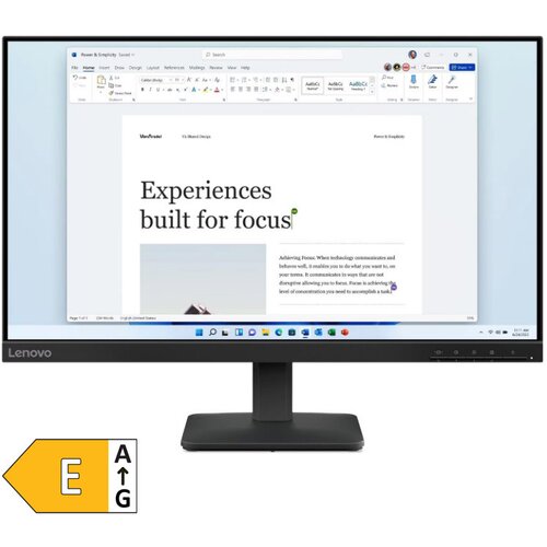 Lenovo Monitor L24-4E 60,5 cm (23,8"), LED, IPS, FHD, 16:9, 100 Hz, HDMI|Gaming, (5000068329) Cene