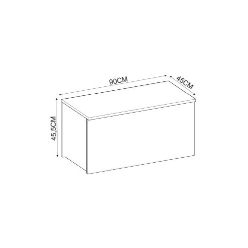 Hanah home kutija za odlaganje florya, 90x45,5x45 cm, crna Cijene