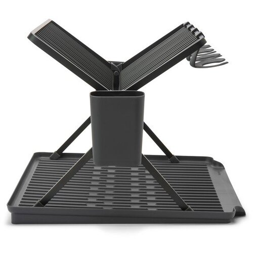 Brabantia Foldable Dish Drying Rack Large Dark Grey Slike