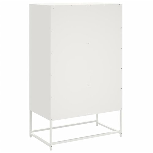  Visoka komoda bijela 68x39x111,5 cm od čelika Slike