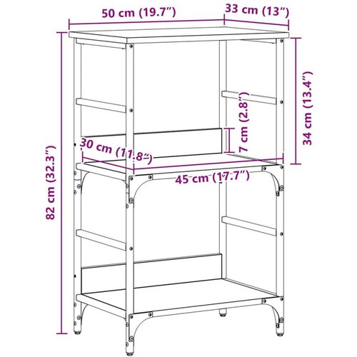  Polica za knjige Crna Hrast 50x33x82 cm Enginirano drvo i Čelik Slike