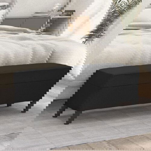 vidaXL Klupa crna 100 x 35 x 41 cm od umjetne kože Cijene