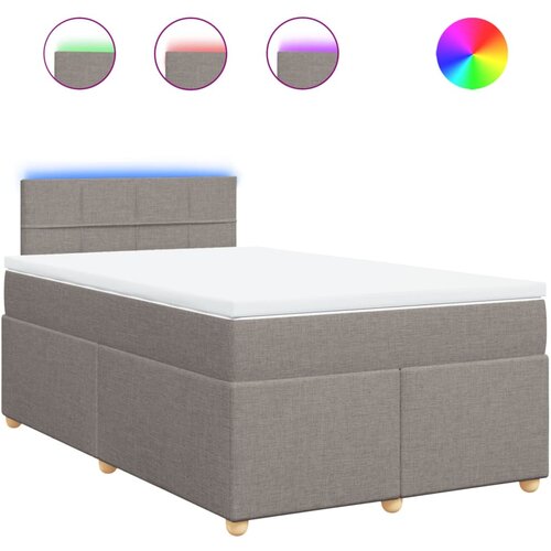 vidaXL Box spring postelja z vzmetnico taupe 120x190 cm blago, (21307671) Cene