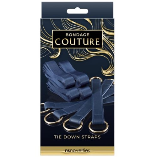 New Sensations Novelties Komplet Bondage Couture Bed Restraints Blue Slike