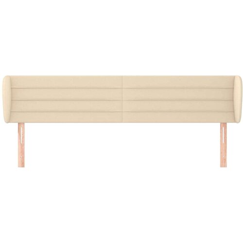  Uzglavlje s u&amp;scaron;ima krem 163x23x78/88 cm od tkanine Slike