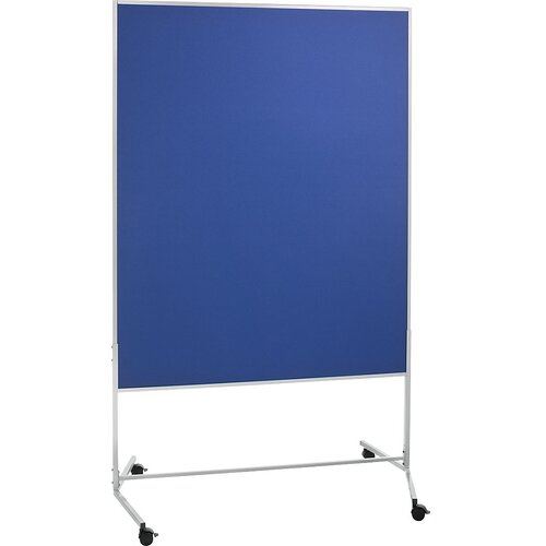 eurokraft basic premična stena za moderiranje, tekstilna prevleka, šxv 1200 x 1500 mm, modre barve Cene