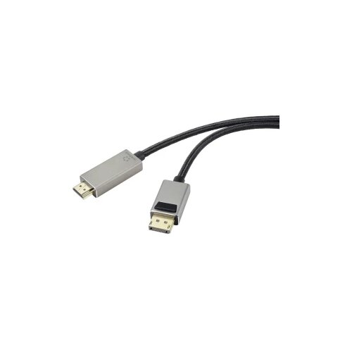 Renkforce DisplayPort / HDMI adapterski kabel DisplayPort vtič, HDMI-A vtič 1.00 m črna UHD 8K @ 60 Hz, UHD 4K @ 120 Hz RF-4995154 DisplayPort kabel, (20429519) Cene