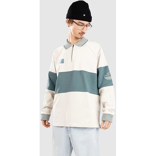 Adidas Skateboarding Shmoo H Rugby Majica z dolgimi rokavi alumin / prvime Slike