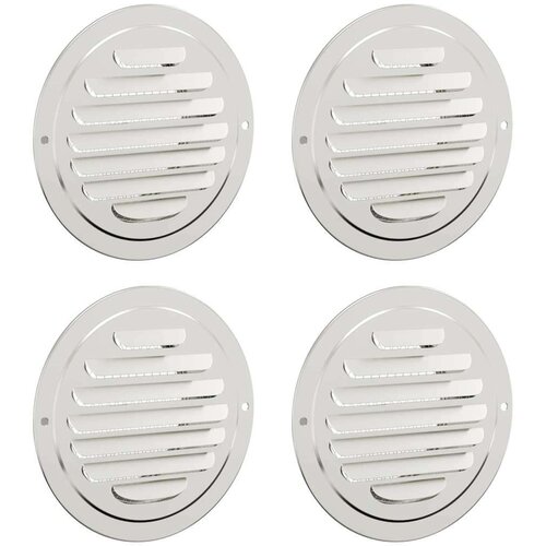  Pokrov ventilacije 4 pcs Srebrno 100 mm Nehrđajući čelik - 100 mm Slike