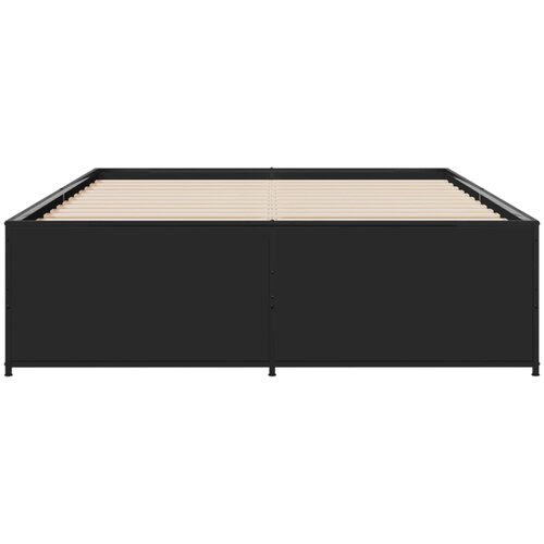  Okvir za krevet crni 120x190 cm konstruirano drvo i metal Slike