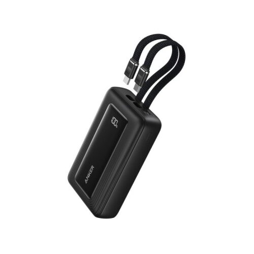 Anker Zolo Powerbank 10000 mAh, 35W z vgrajenima USB-C kabloma, črn Slike