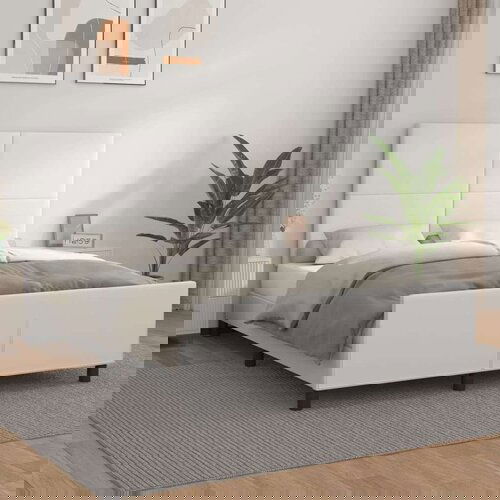  Okvir za krevet s uzglavljem bijeli 140x200 cm od umjetne kože Slike
