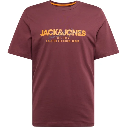 Jack & Jones Majica 'JJALVIS' narančasta / boja vina