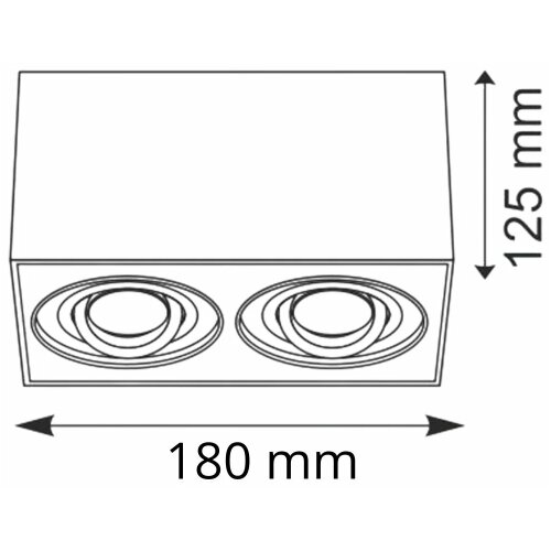  Stropni spot HADAR Q2 2xGU10/10W/230V crni Slike