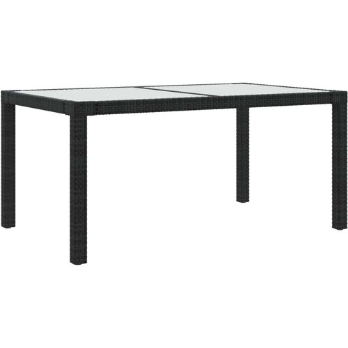 VidaXL Vrtni stol 150x90x75 cm od kaljenog stakla i poliratana crni Slike