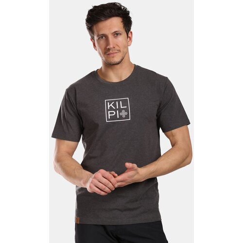 Kilpi Men's cotton T-shirt VIBE-M Dark grey Slike