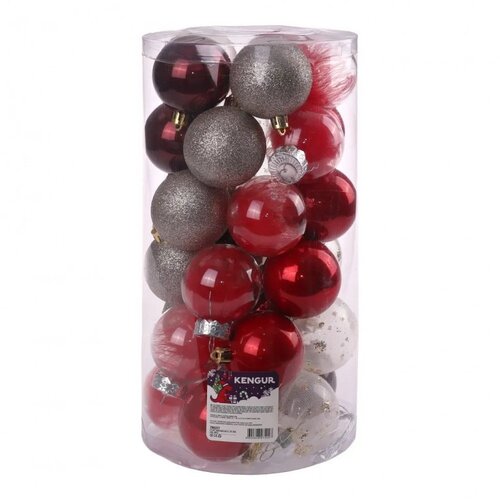 Olimp Sport Icy set novogodišnje kugle set crvena 6cm 30K Cene