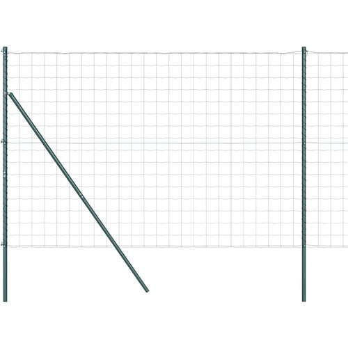 vidaXL Ogrodje s stebri Zelena 1.5 x 10 m Jeklo, (5000097626) Cene