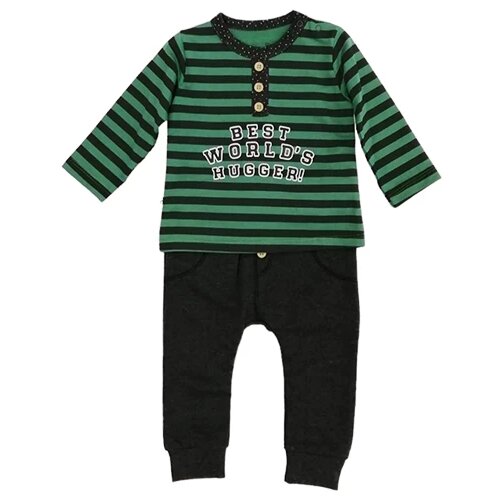  Komplet za bebe 7129, Crno-zeleni Cene