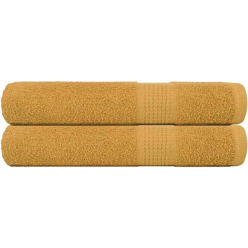 vidaXL Brisače 2 kos zlata 100x200 cm 360 g/m² 100% bombaž, (21822764) Cene