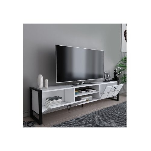 Hanah home tv polica mora white black Slike