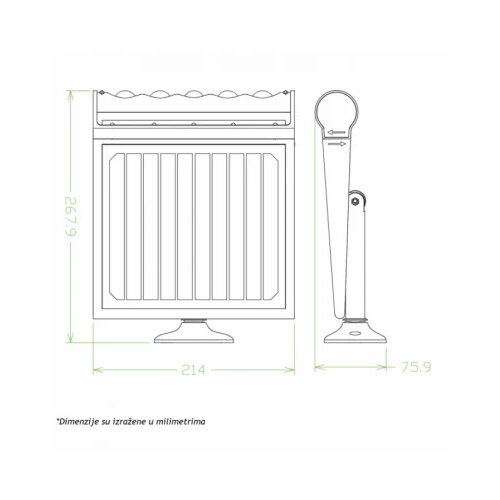  SOLARNA LED SVETILJKA LD-SSL-8W Cene