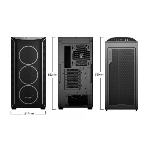 Be Quiet! shadow base 800 (BGW63) crno gejmersko kući&amp;scaron;te Slike