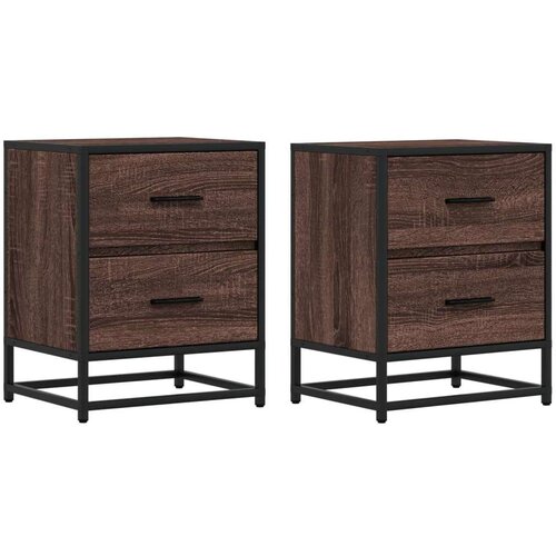 VidaXL Noćni ormarići 2 kom boja hrasta 40x31x50 cm konstruirano drvo Slike