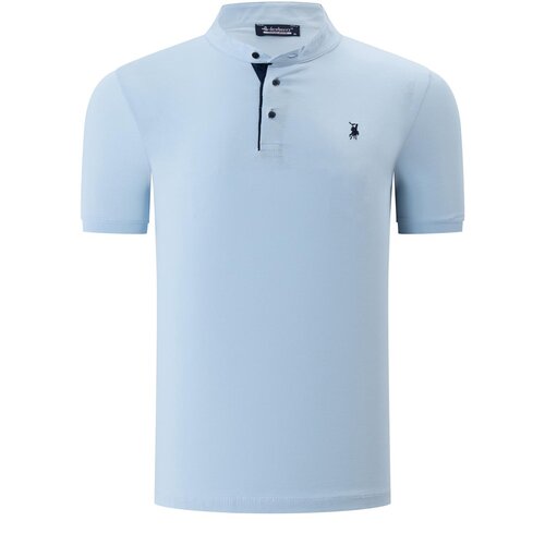 Dewberry T8560 T-SHIRT-STRAIGHT LIGHT BLUE Slike