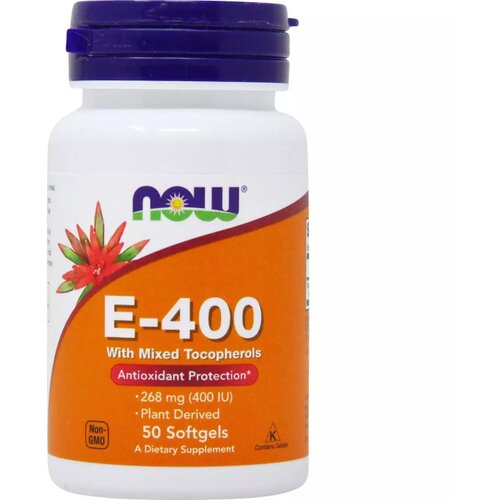 Now Foods Vitamin E NOW, 400 IU (50 kapsula) Cene