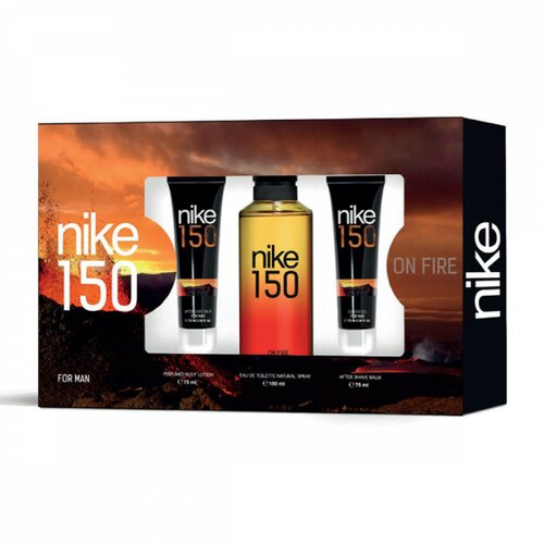Nike on fire men trio poklon set (toaletna voda 150ml + gel za tuširanje 75ml + afteršejv 75ml) nks 001252 Slike
