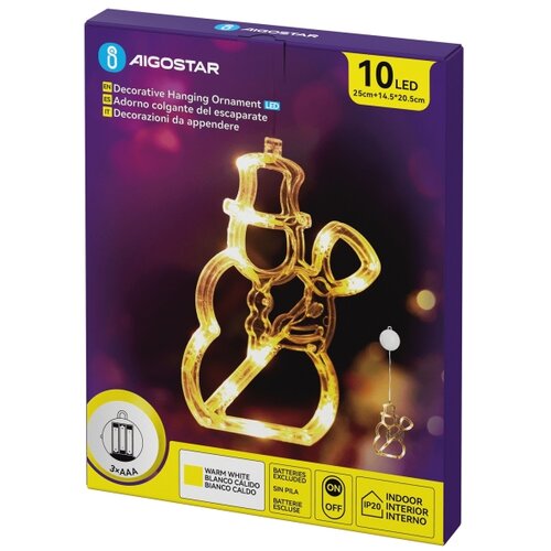 Aigostar LED Božićna dekoracija 10xLED/3xAAA snegović 20,5 cm Slike