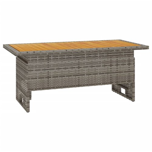  Vrtni stol sivi 100x50x43/63 cm od drva bagrema i poliratana Slike