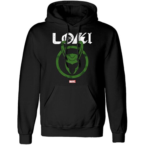  Unisex Pulover s Kapuco Marvel Distressed Logo Črna Cene