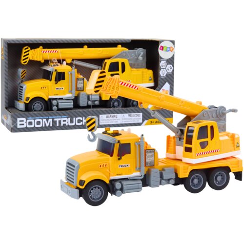 Truck Yellow Crane With Friction Drive Light and Sound Effects Cene