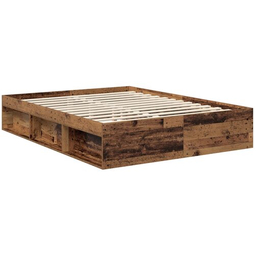  Krevetna konstrukcija s uzglavljem Staro drvo 150 x 200 cm Slike