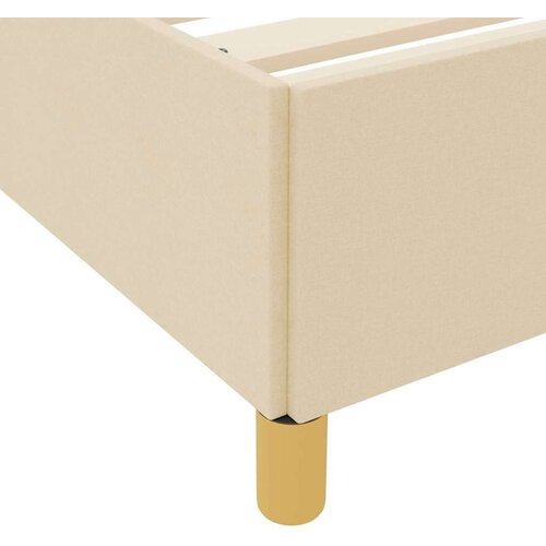  Krevet s opruga kutije Bijela i krem 120 x 190 cm Poliester Slike